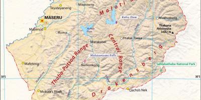 Lesotho mapa de imágenes