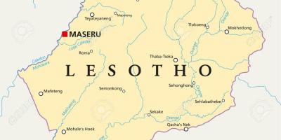 Mapa de maseru, Lesotho